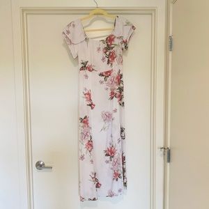 White Floral Maxi Dress